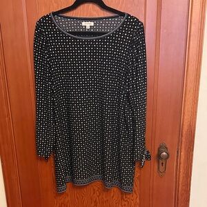 Max Studio Black and White Polka Dot Top.